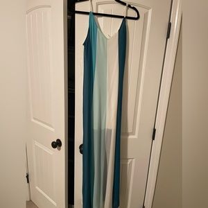 Blue Ombré Maxi Dress Size M
